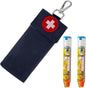 1 Pack Epi Pens Carrying Case, Epipen Carry Case Holds 2 EpiPens Allergy Medicine Essentials, Epi Pen Case Holder, Epi Pen Case for Kids, EpiPen Carrier with Clip, Epipen Holder Pouch for Diabets