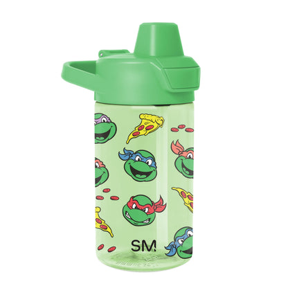 Simple Modern Peppa Pig Kids Tritan Plastic Summit Water Bottle | 12 oz BPA-Free Cup with Covered Leak Proof Straw Lid for Girls, Toddlers | Bubbles