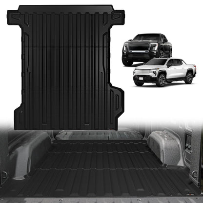 TripleAliners Truck Mat Compatible with 2019-2026 Chevy Silverado 1500 / GMC Sierra 1500 6.6FT Accessories, Truck Bed Mat Heavy Duty Custom Fit All Weather Protection TPE Pickup Liner, Standard Bed