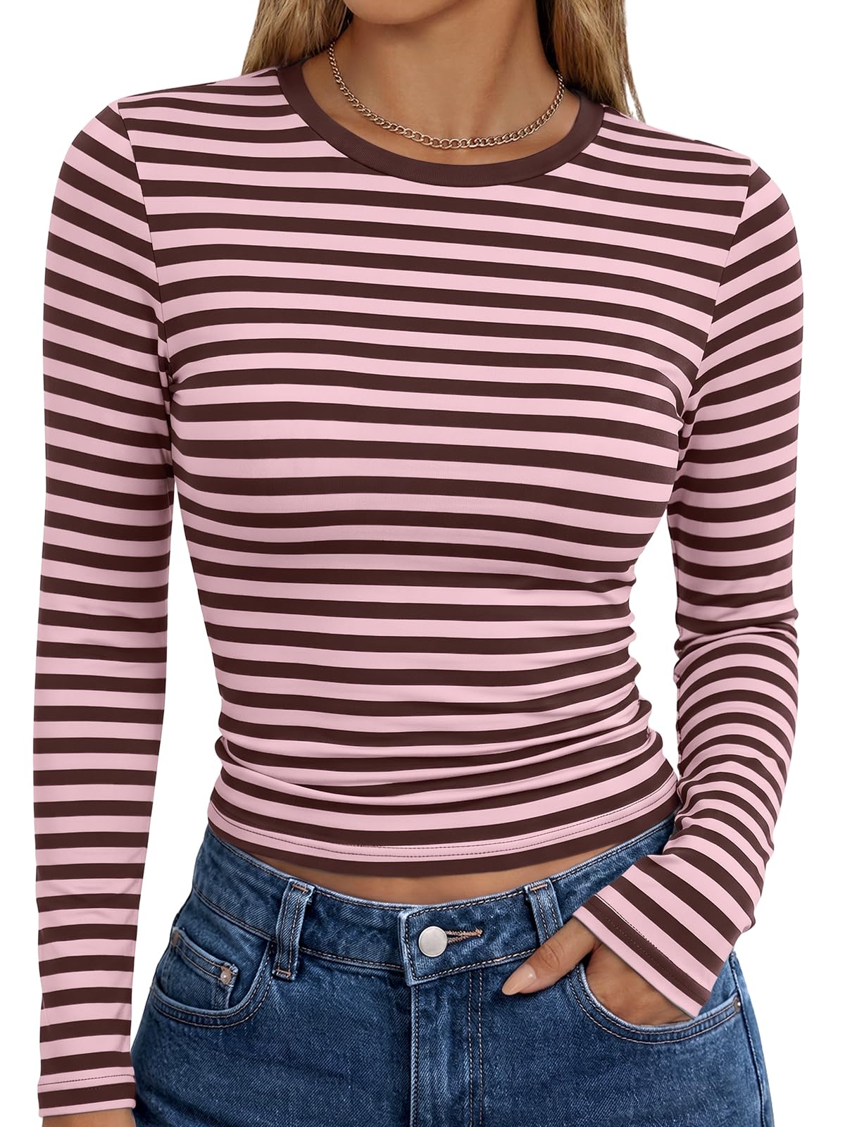 Trendy Queen Womens Long Sleeve T Shirts Fall Fashion Basic Y2K Tops 2026