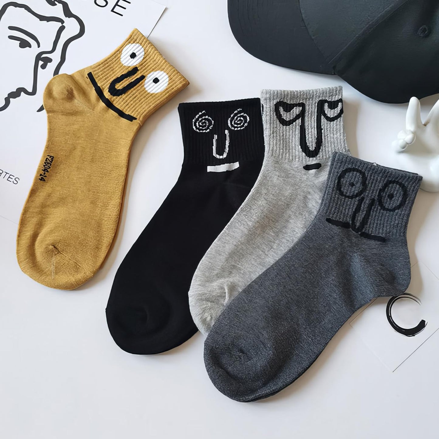 Lustige Crew Socken Bunte Neuheit Niedliche Casual Crew Socken Geschenkpackungen für Damen Herren