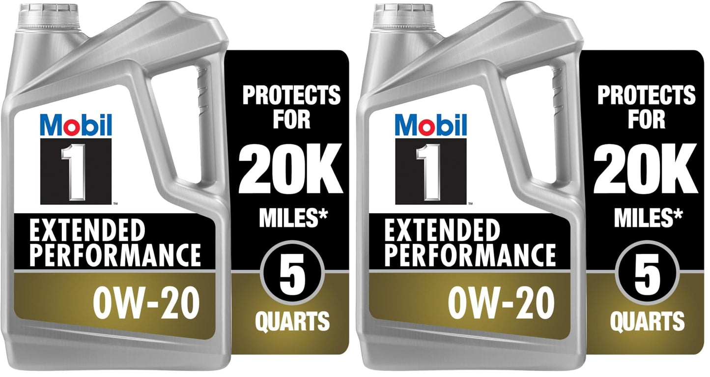 Mobil 1 Advanced Fuel Economy Full Synthetic Motor Oil 0W-20, 5 Quart