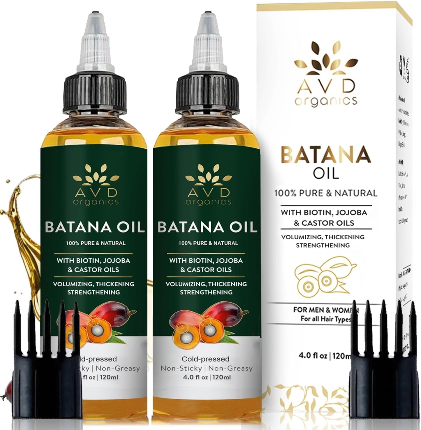 AVD Organics Rosmarinöl für Haarwachstum & Kopfhaut | Mit Biotin angereichert | Haarstärkend, pflegend und voluminös | Mit Jojoba- & Rizinusöl angereichert | GVO-frei 120ml
