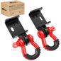 Nilight Anti-Theft Shackle Hitch Receiver 2Inch 45000 LBs Breaking Strength 3/4" Anti-Theft D Ring Shackle 5/8" Trailer Hitch Lock Pin Heavy Duty Solid Towing Kit for Trucks Off Road (Black)