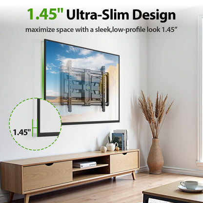 Full Motion TV Wall Mount for Most 37"-84" Flat Screen TV, Swivel or Tilt TV Wall Bracket with Dual Articulating Arms, for 12"-16" Wood Studs, Max VESA 600x400mm, Load 120 lbs by USX MOUNT