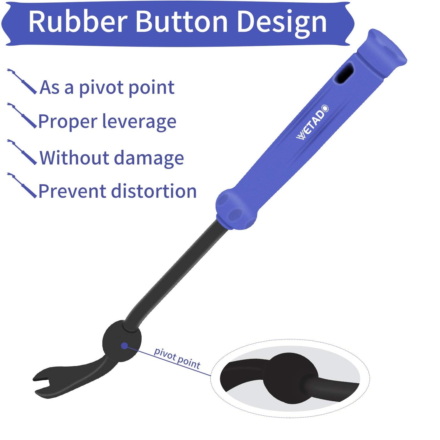 Wetado Trim Removal Tool, Car Upholstery Repair Kit, Car Door Audio Panel Trim Removal Set, Fastener Terminal Remover Tool Set Clips Pry Kit Auto Clip Pliers (8PCS Red)