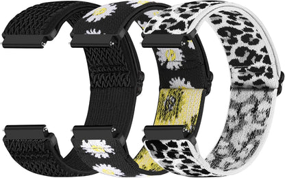 22mmRipple Black+sunflower+white Leopard Print