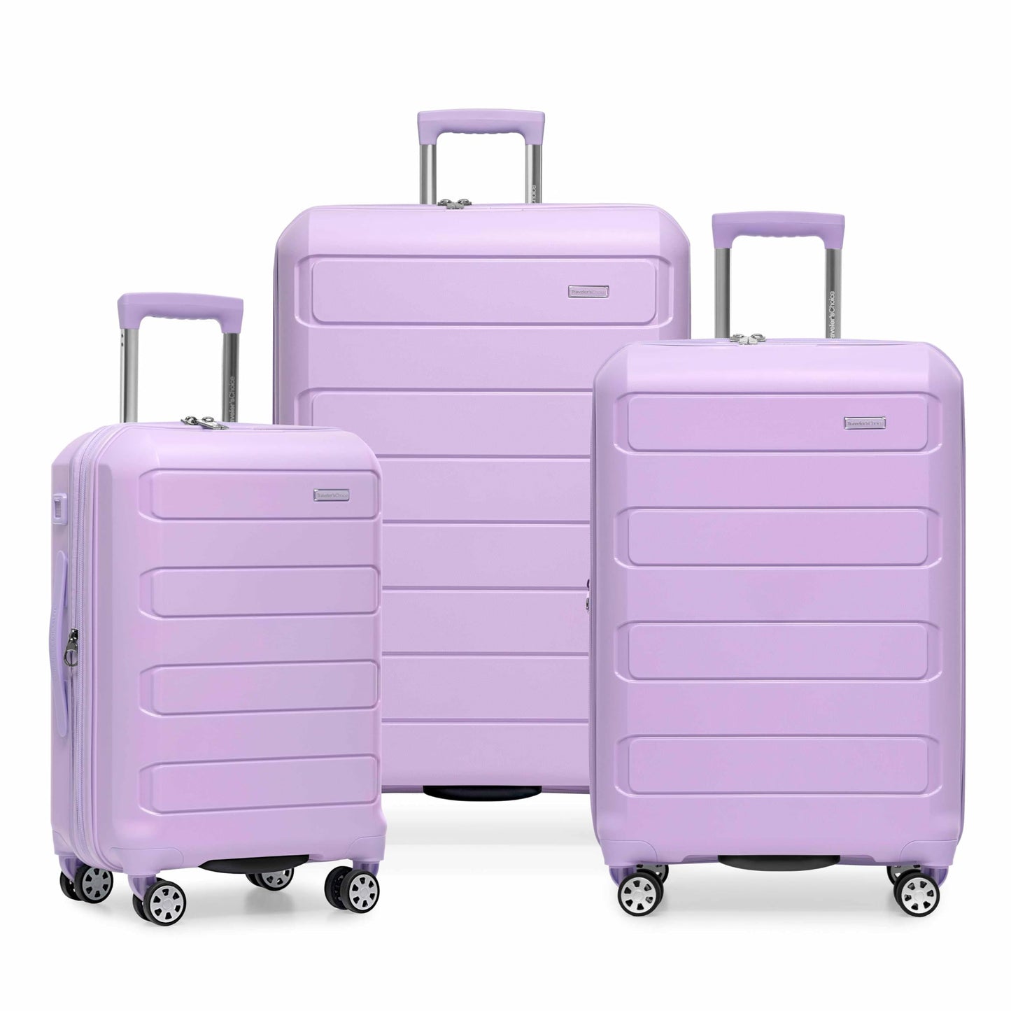Traveler's Choice Pagosa Hardshell Expandable Luggage with Spinner Wheels, Slate Blue, 3-Piece Set (22/27/30)