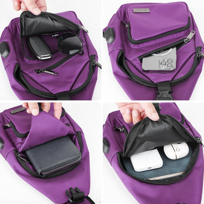 AMJ Sling Bag für Wandern und Outdoor, Umhängetasche, Reise-Brusttasche Daypack für Damen & Herren