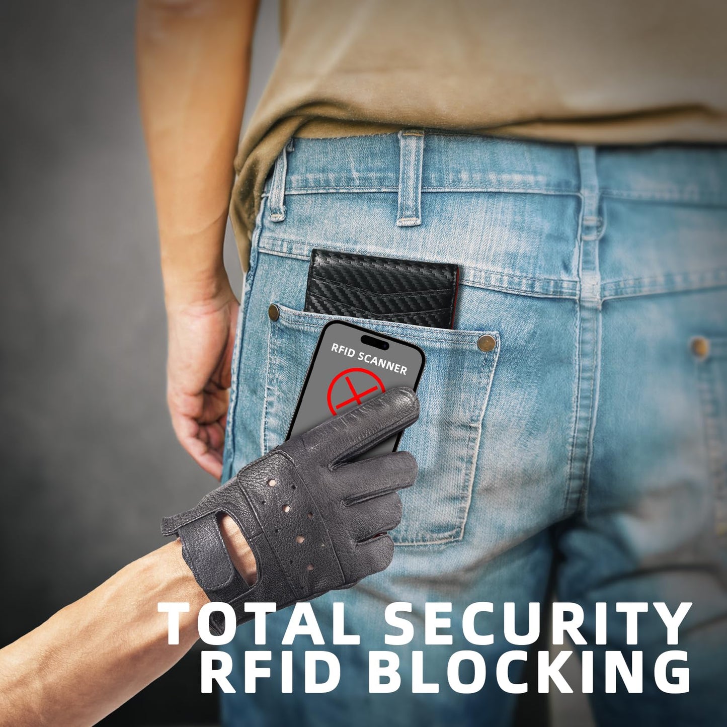 Zitahli Geldklammer-Geldbörsen für Herren, schlanke zweifach faltbare Geldbörse für 10-12 Karten, Herren-Ledergeldbörse mit Ausweisfenster, RFID-blockierender dünner minimalistischer Kreditkartenhalter, Geschenke für Ihn