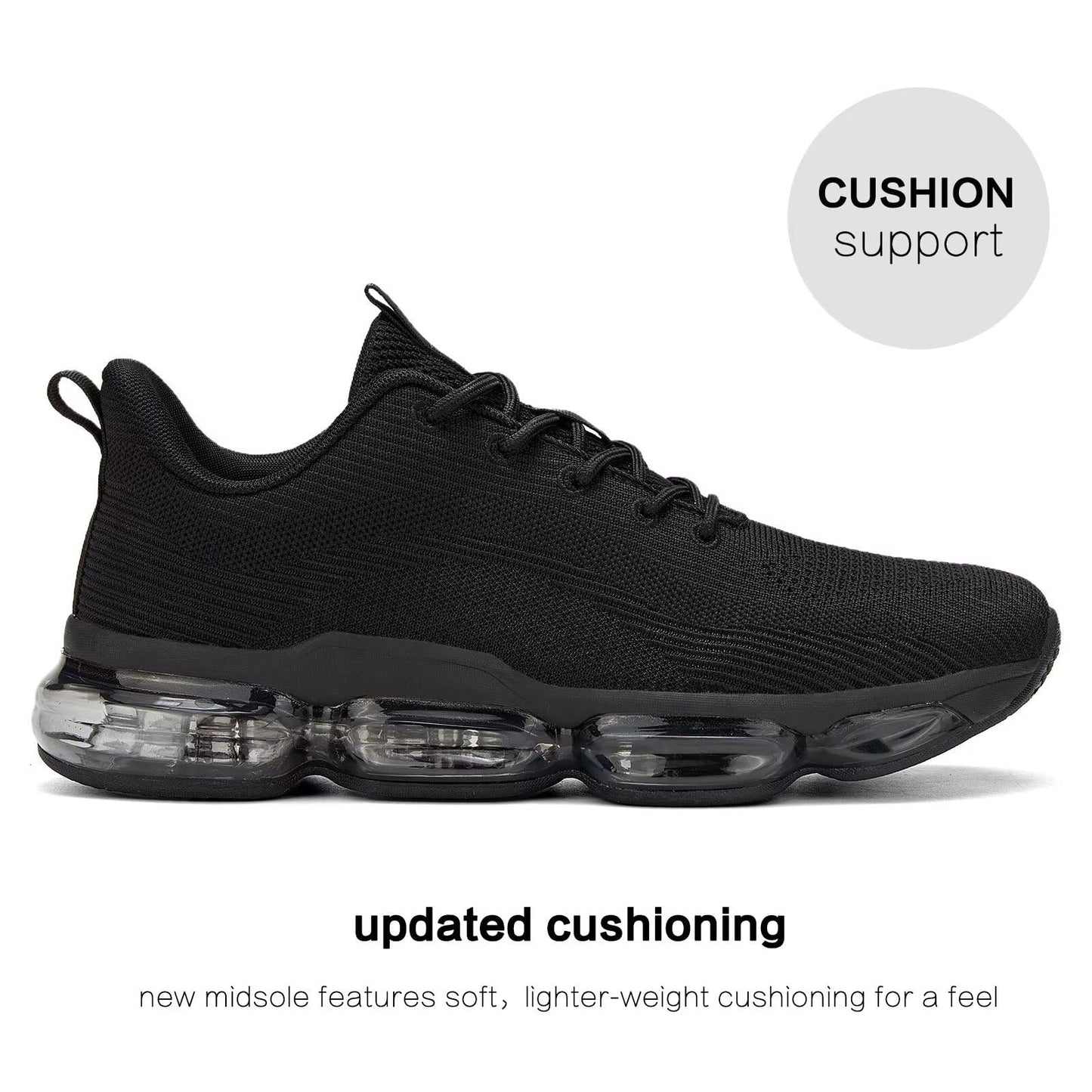 Mens Running Shoes Air Low Top Comfort Walking Lace Up Sneakers Breathable Fashion Tennis Sport Gym Fitness Cross Trainers