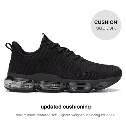 Mens Running Shoes Air Low Top Comfort Walking Lace Up Sneakers Breathable Fashion Tennis Sport Gym Fitness Cross Trainers