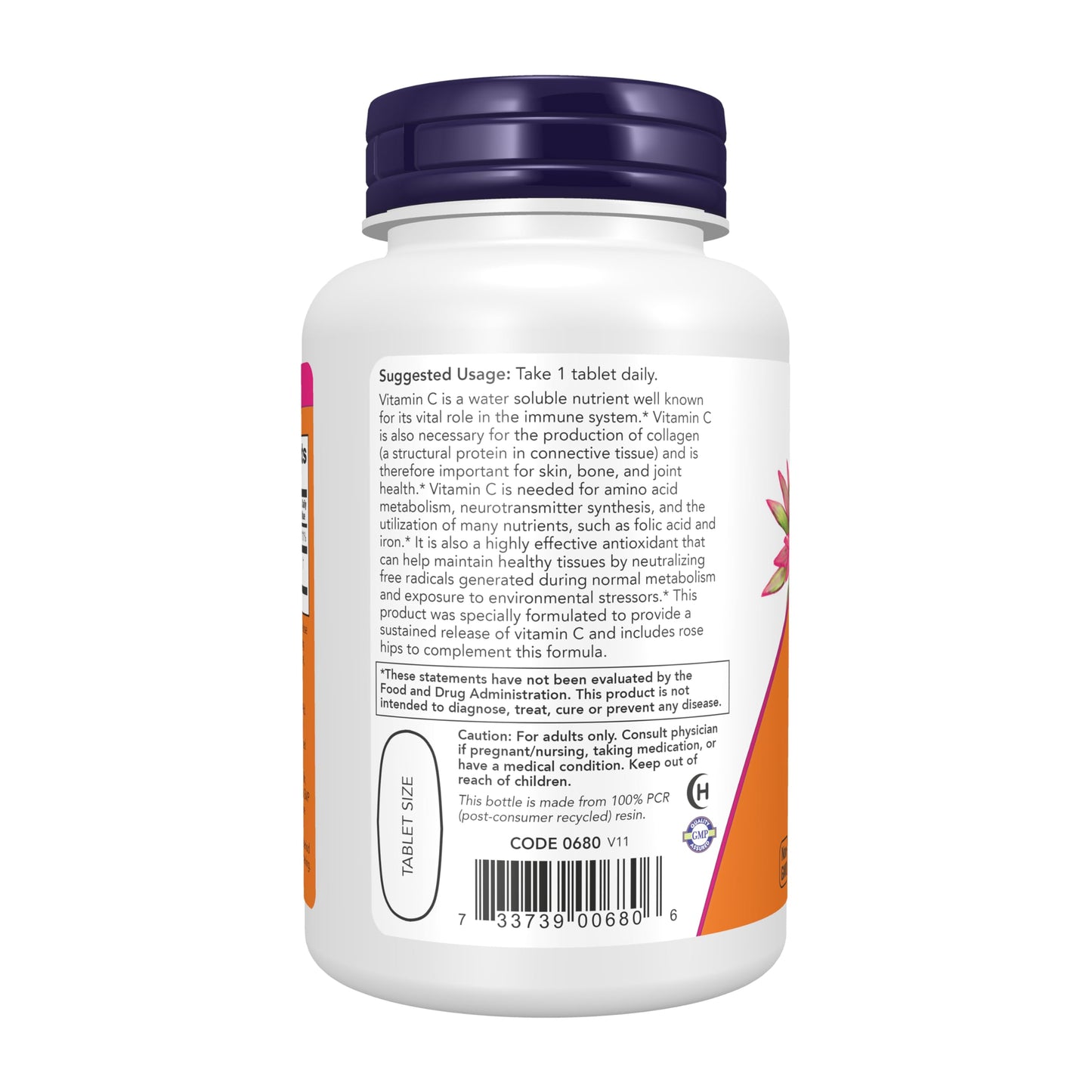 NOW Foods Supplements, Vitamin C-1,000 with Rose Hips, Sustained Release, Antioxidant Protection*, 250 Tablets (Pack of 12)
