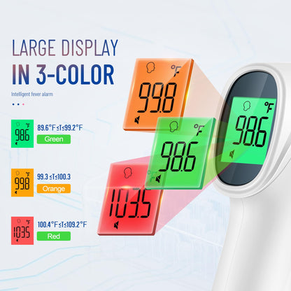 Forehead Thermometer for Adults and Kids, Digital Baby Thermometer with Fever Alarm, Fast Accurate Results, Home Medical & Nurse Essentials