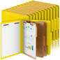 Skyygemm 24 Pcs Classification Folders Letter Size, 3 Divider Pressboard File Folder with Fasteners, Expanding File Organizer Bulk for School Teachers, Office Employee, Coworker, Staff (Yellow)