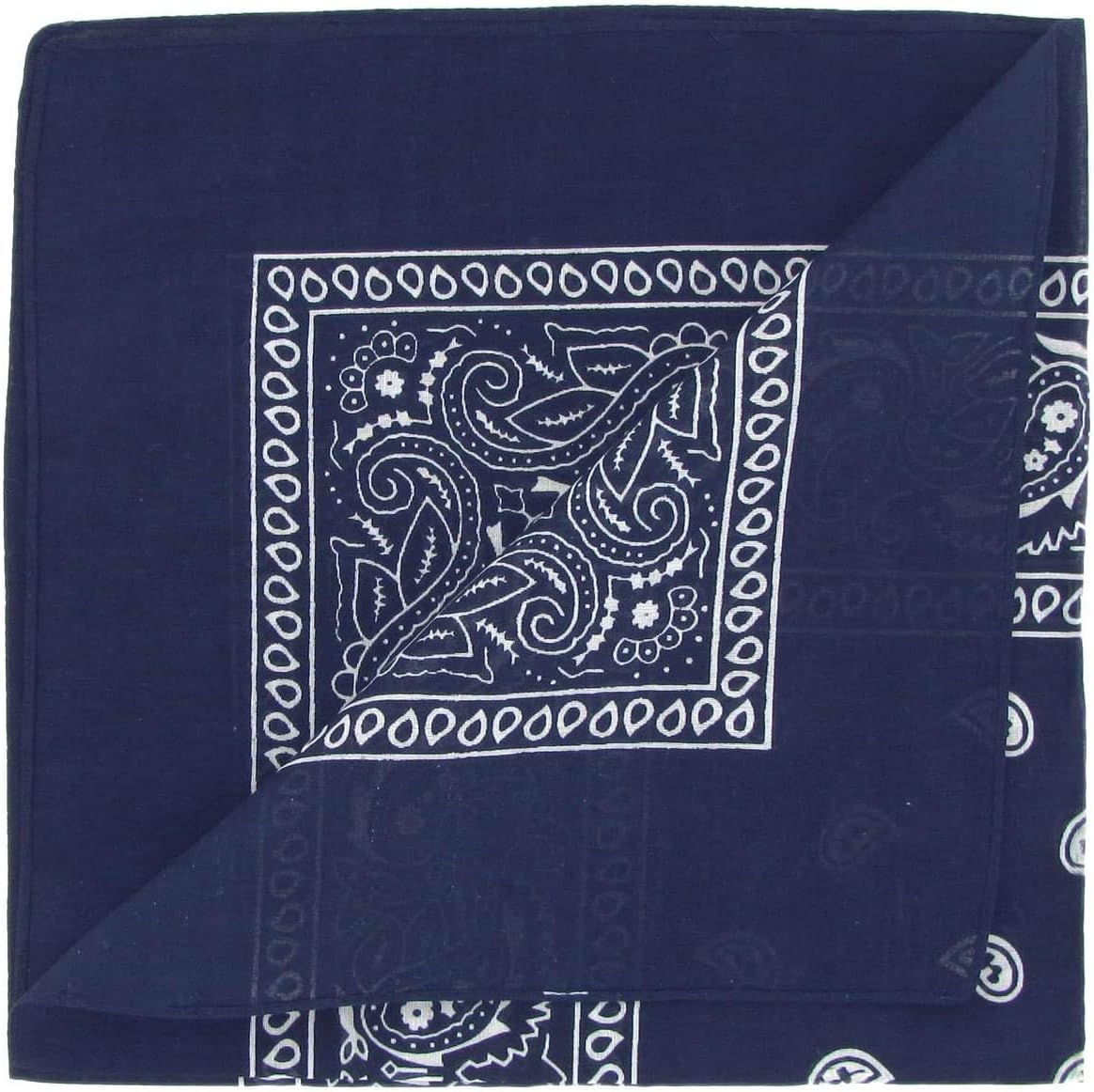 BOOLAVARD 1er, 6er, 9er oder 12er Pack Cowboy-Bandanas mit original Paisley-Muster (Schwarz)
