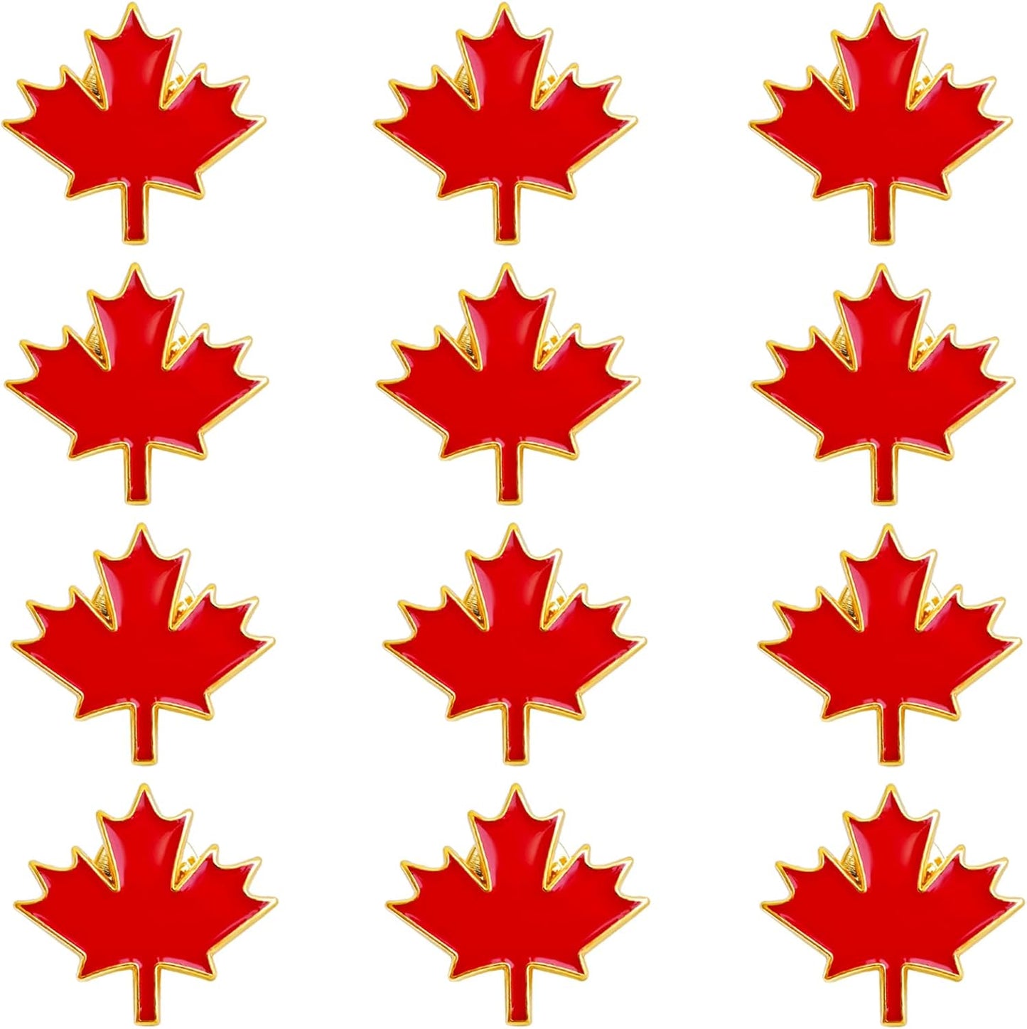 12 Maple Leaf Pins