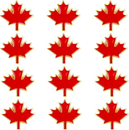 12 Maple Leaf Pins