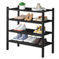 ROMGUAR CRAFT 3 Tier Bamboo Shoe Rack for Closet Free Standing Wood Shoe Shelf Storage Organizer for Entryway Small Space Stackable 27"x11"x20" (Natural)