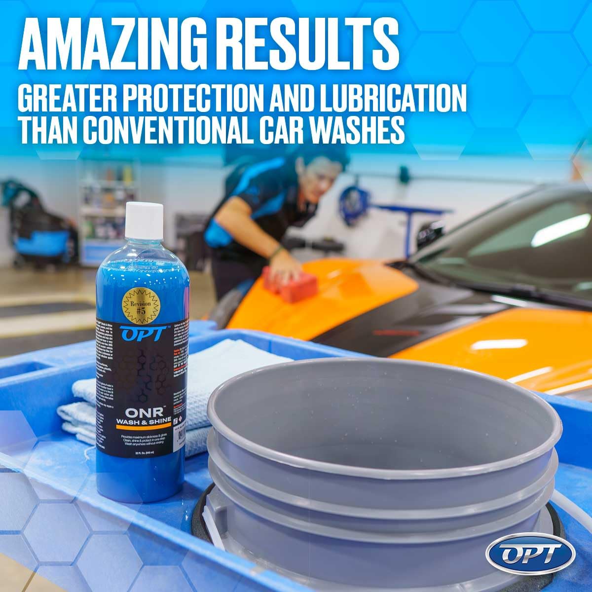 Optimum No Rinse Wash and Shine Version 6 - ONR Rinseless Car Wash Soap for Auto Detailing, Use On Paint, Ceramic Coatings, Glass, Interior (32 Oz)