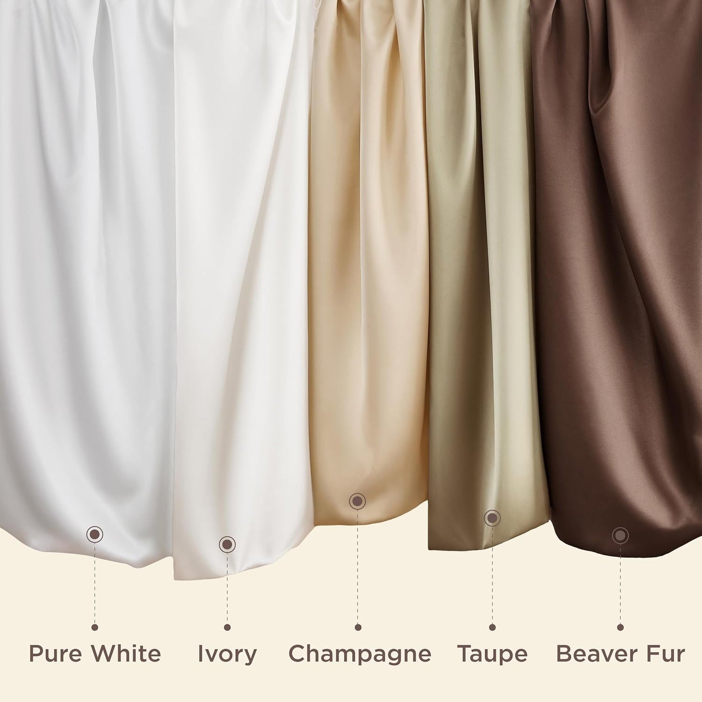 Bedsure Satin-Kissenbezug, Queen-Size, 2er-Pack, Seidenkissenbezügen ähnlich, seidige Kissenhüllen mit Hotelverschluss, Raumdeko, Valentinsgeschenke für Frauen und Männer, Grau, 50x75 cm