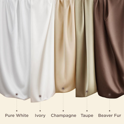 Bedsure Satin-Kissenbezug, Queen-Size, 2er-Pack, Seidenkissenbezügen ähnlich, seidige Kissenhüllen mit Hotelverschluss, Raumdeko, Valentinsgeschenke für Frauen und Männer, Grau, 50x75 cm