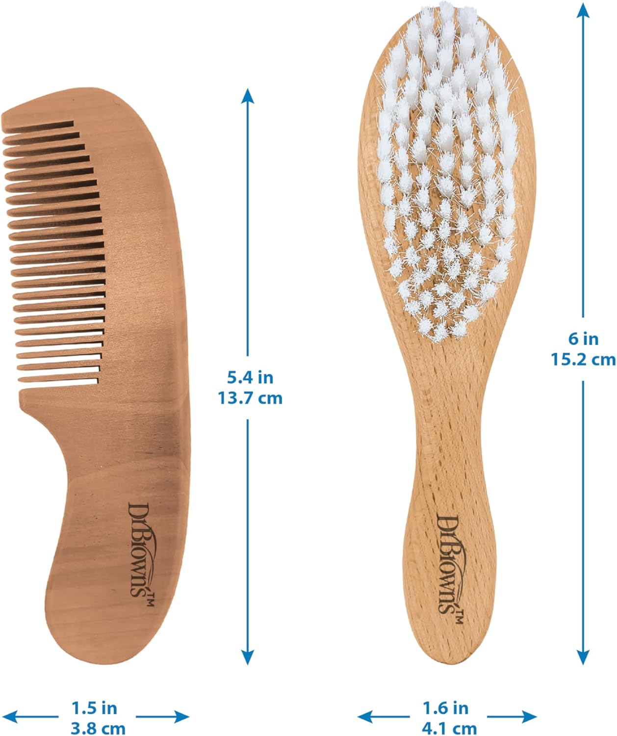 Dr. Brown's™ Soft and Safe Baby Brush + Comb