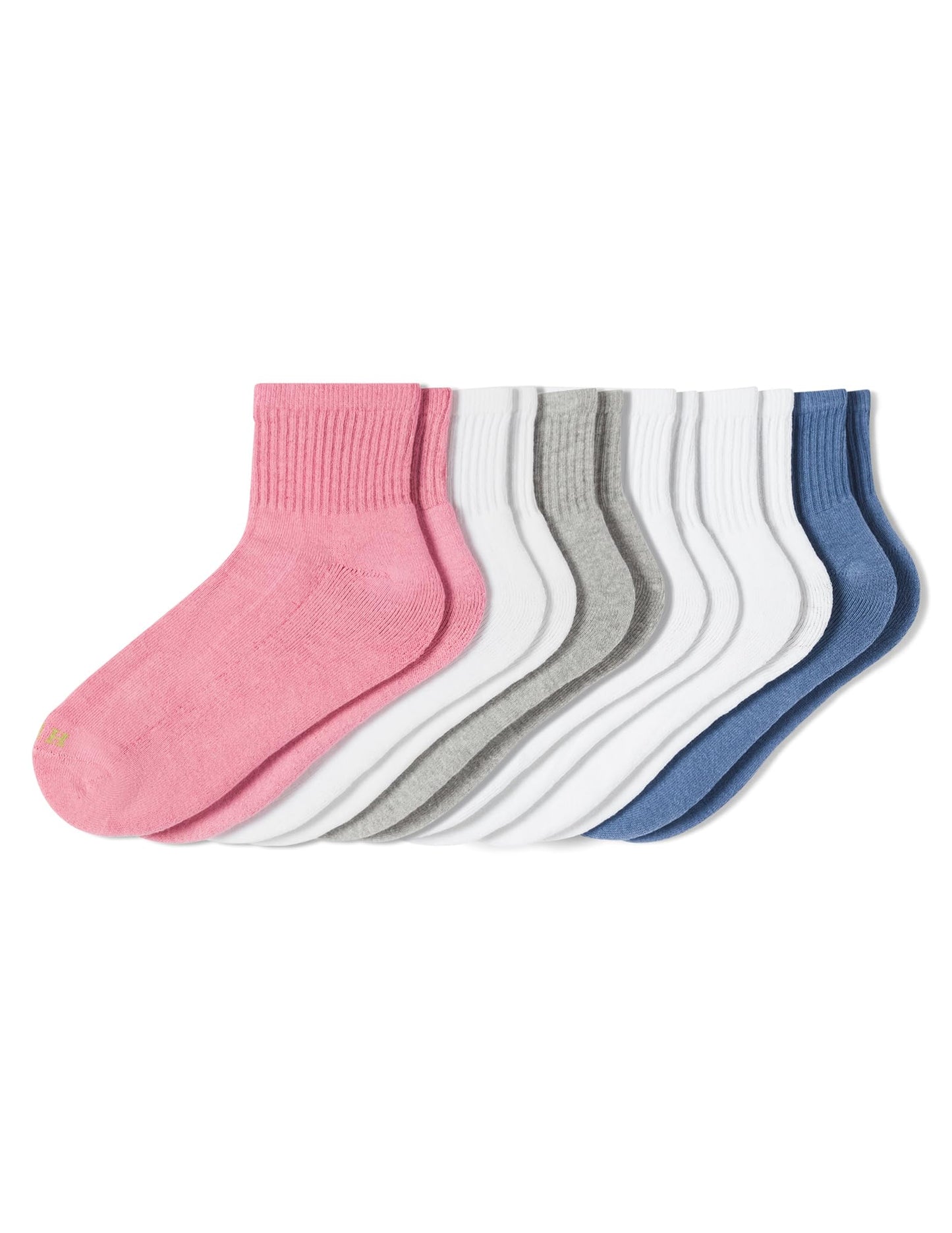 Hue Damen Mini-Crew-Socken, 6er-Pack, Weiß, Einheitsgröße