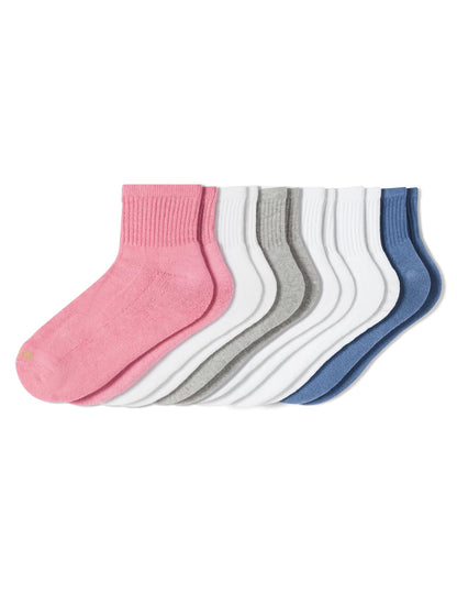 Hue Damen Mini-Crew-Socken, 6er-Pack, Weiß, Einheitsgröße