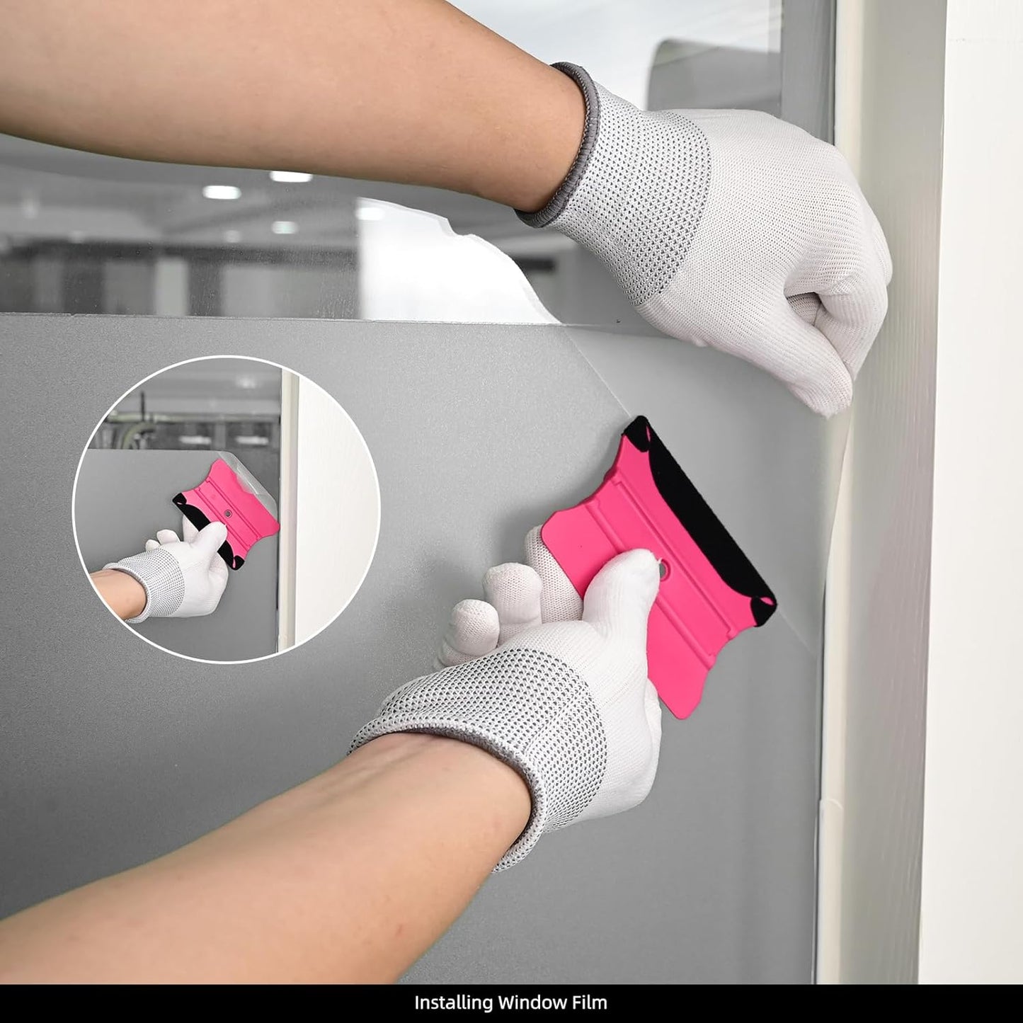 EHDIS 2 Stücke Vinyl Rakel Filzkantenrakel 10 cm Auto Vinyl Abzieher Decal Applikator Fensterfolien-Werkzeug mit Filzkante (2 Stücke, Blau)