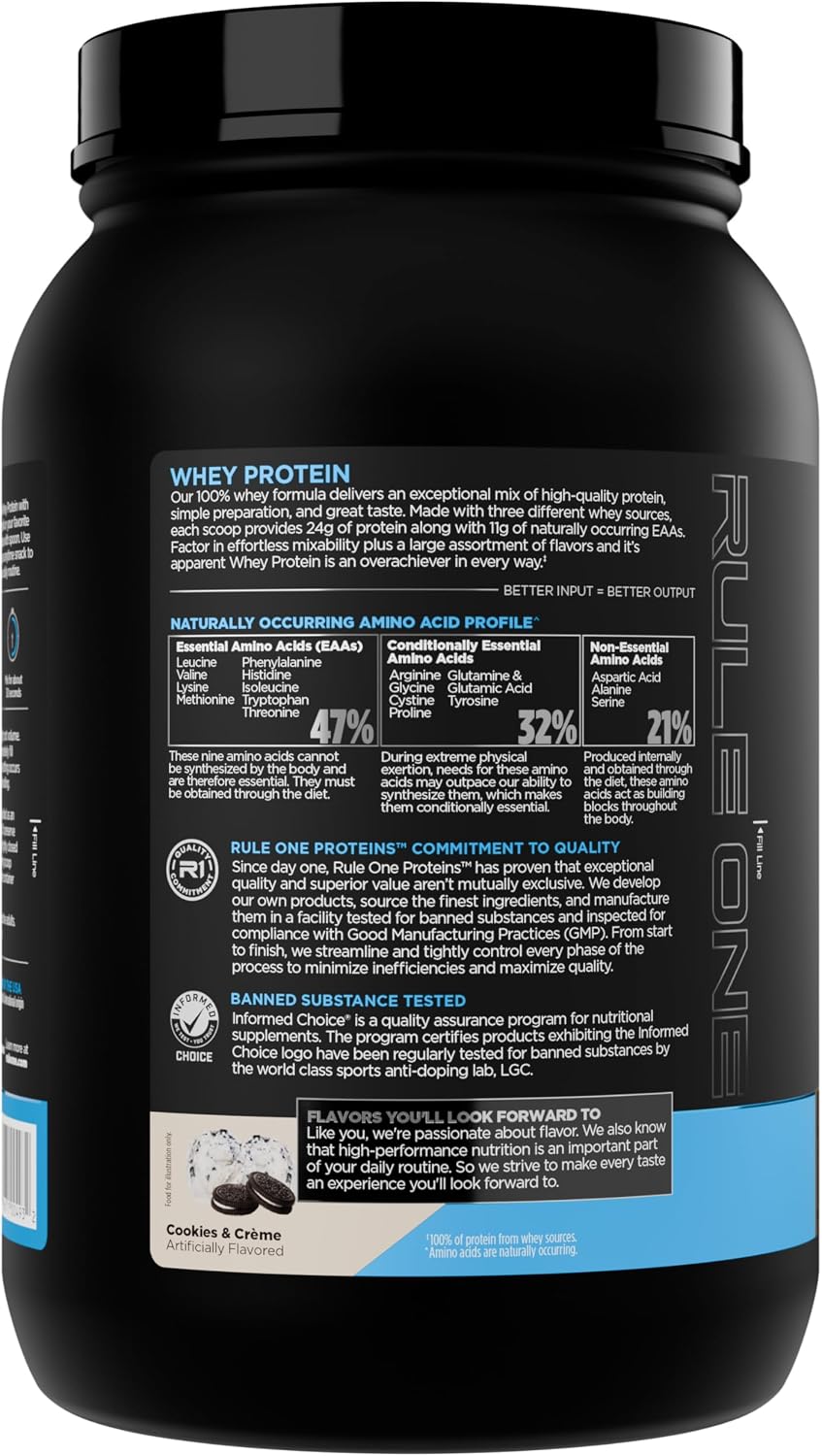 Rule1 R1 Whey Blend 68 Servings, Frozen Banana,, Frozen Banana 2.5 kilograms