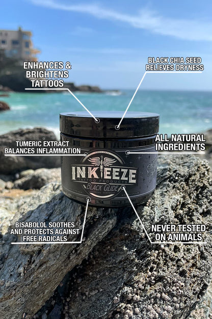 INK-EEZE Purple Tattoo Ointment Bundle 2-Pack, For Artists and Aftercare, Cruelty Free, Petroleum Free, Made in USA, 2-Pack 6oz Jars