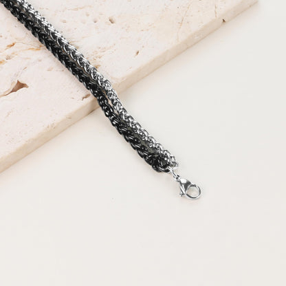DAYANEY 3 Stücke Herrenarmband Silberarmbänder für Männer Set Wasserdicht Edelstahl Herrenschmuck, Verstellbares Cuban Gliederarmband Osterkorb Füller für Ihn, Vater oder Sohn Pulseras Para Hombre