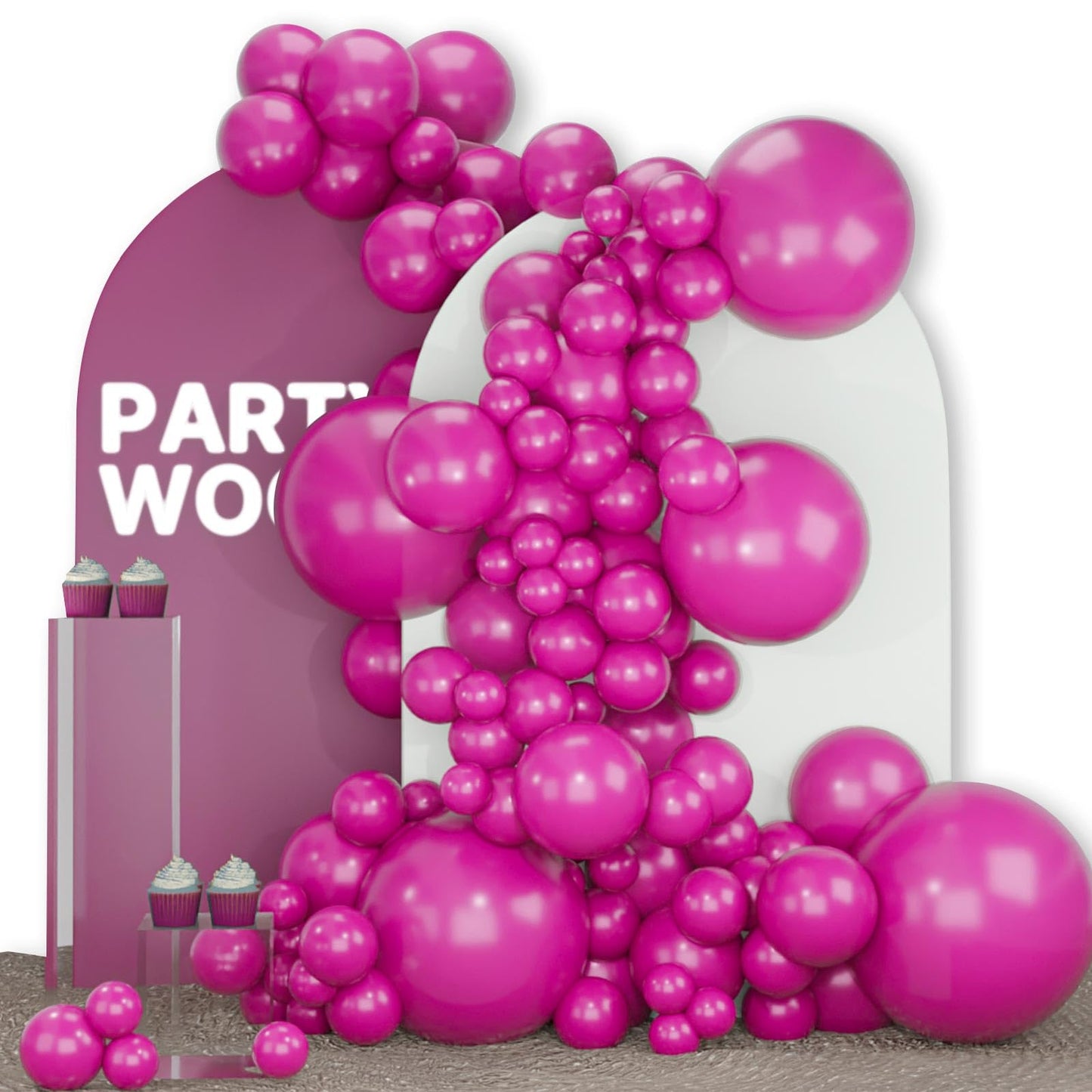 PartyWoo White Balloons 140 pcs Different Sizes of 18 12 10 5 Inch White Balloons Arch Kit Garland for Wedding Baby Shower Birthday Bridal Shower Graduation Engagement Party Decorations White-Y13