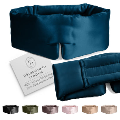 SUNDAYSILKS™ Exclusive Mulberry Silk Sleep Mask | Soft Eye Covers, Blackout Sleeping Mask for Women & Men | Silk Eye Mask for Sleep, Travel, and Relaxation | Antifaz para Dormir [Nude Champagne]