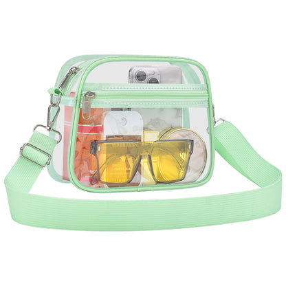 Clear Bag for Stadium Events Clear Sports Fan Handbags Purses with Adjustbale Strap for Concerts Festivals Game Day