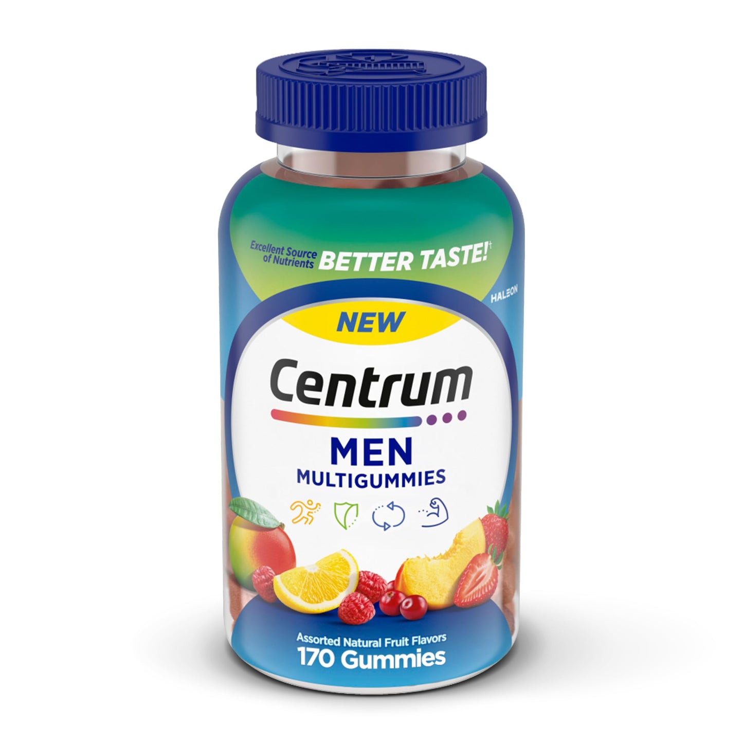 Centrum MultiGummies Gummy Multivitamin for Men, Multivitamin/Multimineral Supplement with Selenium, Antioxidants and Vitamin D3, Assorted Fruit Flavor - 170 Count (Pack of 12)