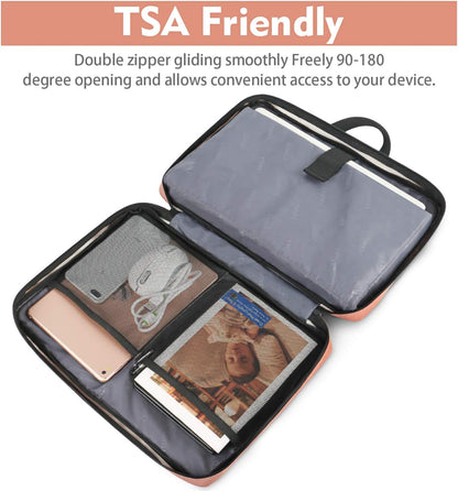 Funda para portátil Ytonet, bolsa para portátil TSA de 15.6 pulgadas, funda para portátil resistente al agua, bolsa de transporte para ordenador compatible con portátiles Lenovo, HP, Dell, Asus, regalos para hombres y mujeres, gris