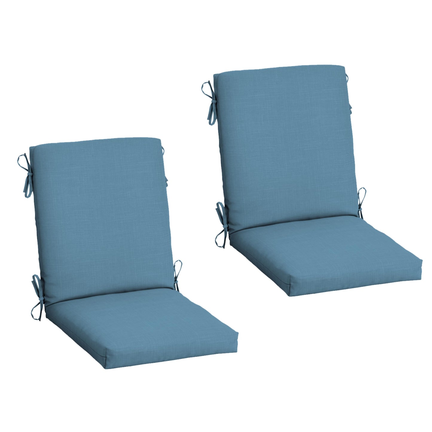 Arden 2-Pack Outdoor Patio Dining Chair Cushion, 20x44, Rain-Proof Seat Pad, Fade-Resistant Outdoor Cushion Black Cabana Stripe