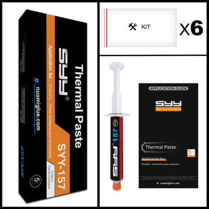 SYY Wärmeleitpaste mit Werkzeug-Set, 4 Gramm CPU Paste Wärmeleitpaste Kühlkörper für IC/Prozessor/CPU/GPU/alle Kühler
