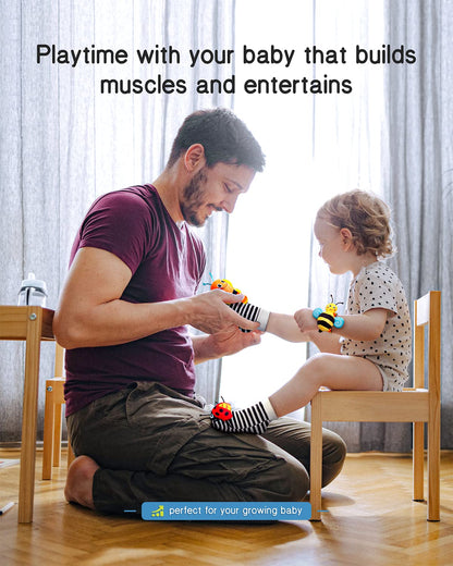 Infinno Baby Wrist Rattle Socks and Foot Finder Set: A Delightful Way to Stimulate Your Little One's Senses