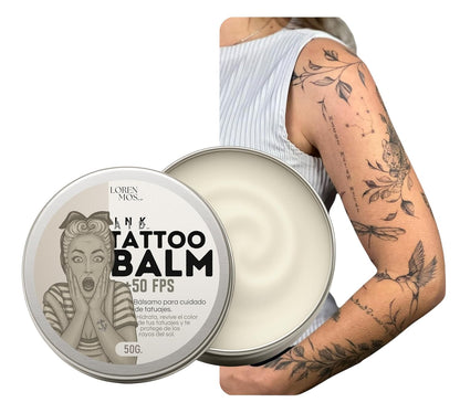 Tattoo Balm +50 SPF Sunscreen — Hydrating Tattoo Aftercare Cream for Color Protection & Daily Skin Moisture — Fast-Absorbing, Non-Greasy, Vanilla Scent