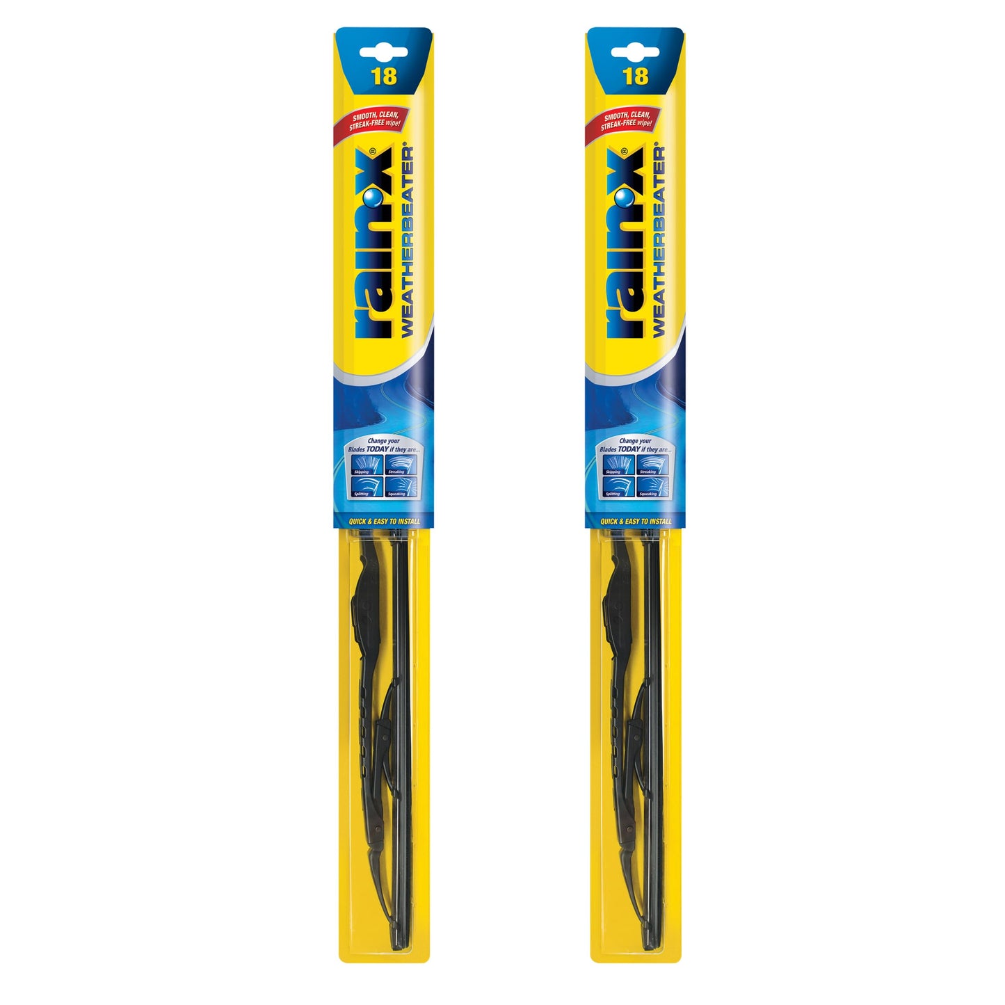 Rain-X 820149 WeatherBeater Wiper Blades, 22" Windshield Wipers (Pack of 2), Automotive Replacement Windshield Wiper Blades That Meet Or Exceed OEM Quality And Durability