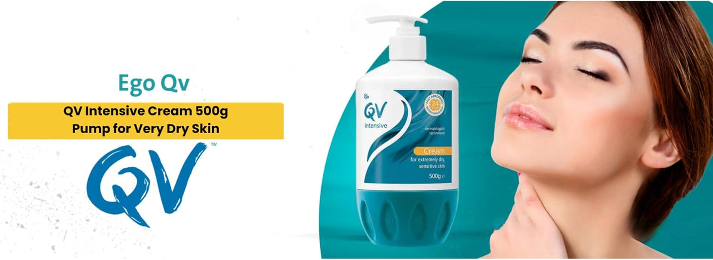 QV Intensive Cream 500g - Low Irritant Formulation - Fragrance, Lanolin, Propylene Glycol and Color Free - Non-Comedogenic - Vegan Friendly - For External Use Only - SKU (11372)