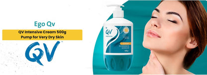 QV Intensive Cream 500g - Low Irritant Formulation - Fragrance, Lanolin, Propylene Glycol and Color Free - Non-Comedogenic - Vegan Friendly - For External Use Only - SKU (11372)