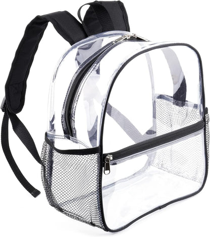 Mini Clear Backpack 12x12x6 Stadium Approved Plastic Backpack