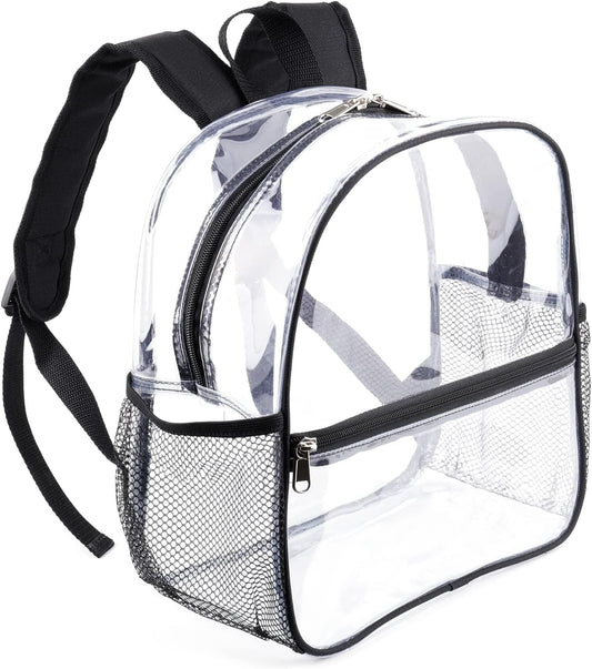 Mini Clear Backpack 12x12x6 Stadium Approved Plastic Backpack