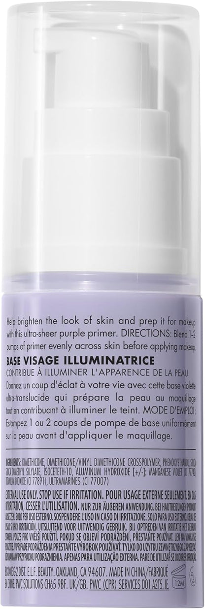 e.l.f. Poreless Face Primer. Make-up-Grundierung für ein makelloses, glattes Hautbild, verleiht dem Make-up Haltbarkeit, angereichert mit Teebaum