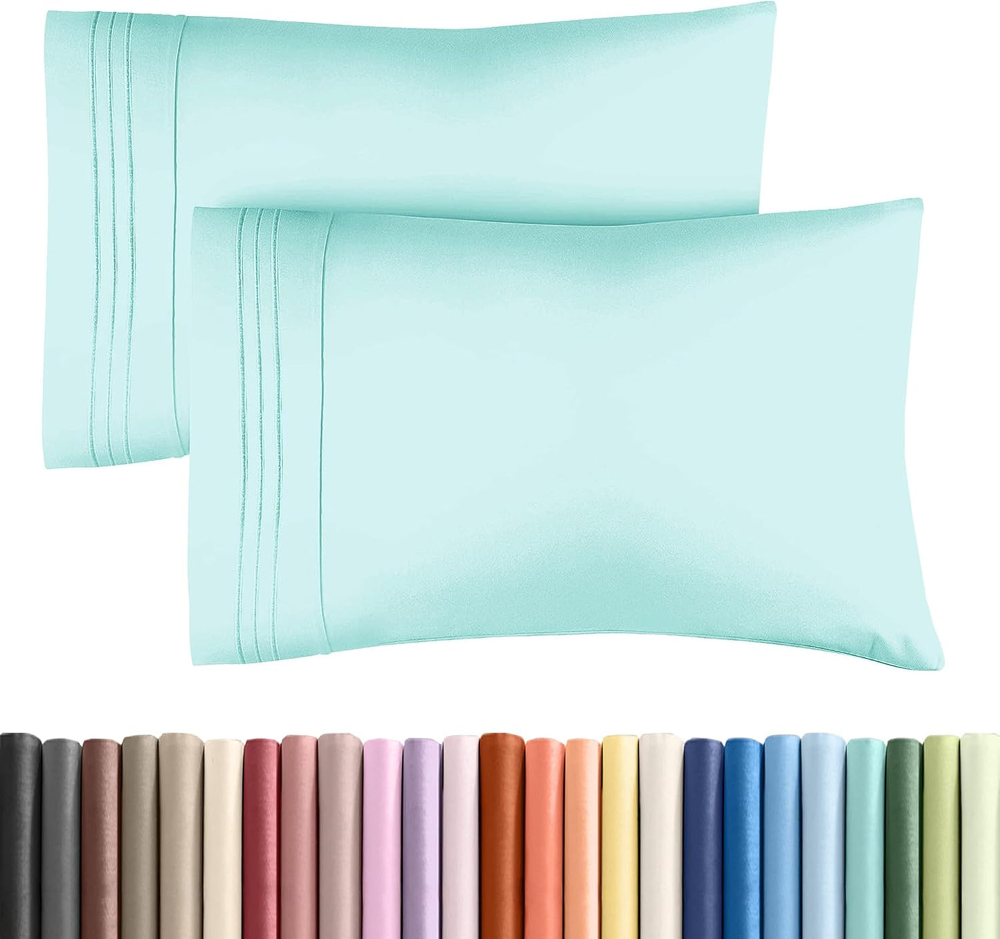 Queen21 - Spa Blue2-Pack Pillowcases