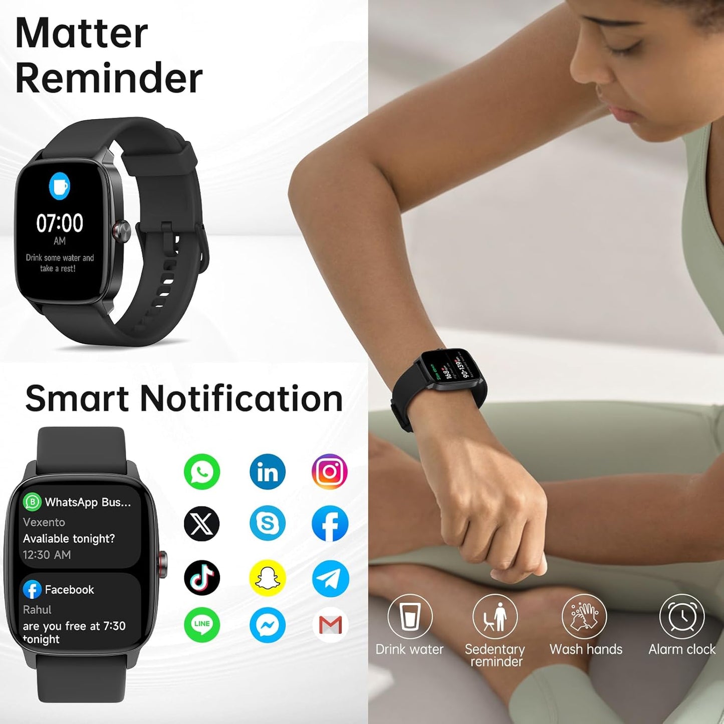 Smart Watch for Men Women, Bluetooth Call Smartwatch with AI Voice